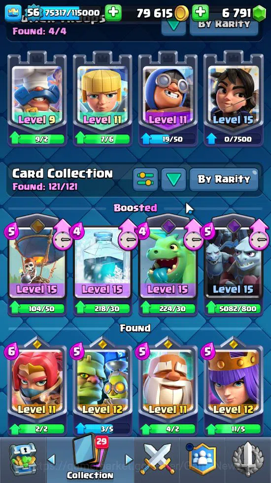 Clash Royale Accounts Lv 56|Trophy 9591|KTL 15|Limited Skin|Card 121|3 H image 19