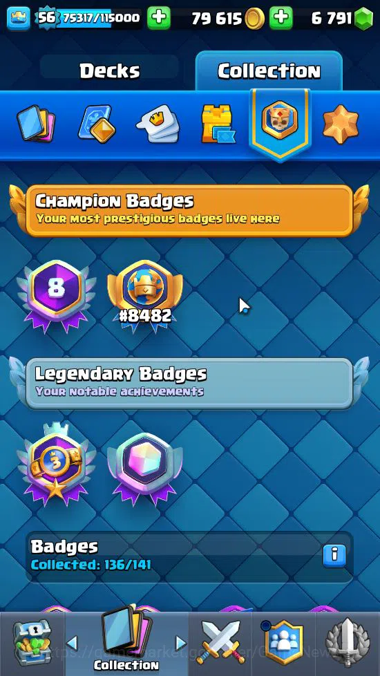 Clash Royale Accounts Lv 56|Trophy 9591|KTL 15|Limited Skin|Card 121|3 H image 5