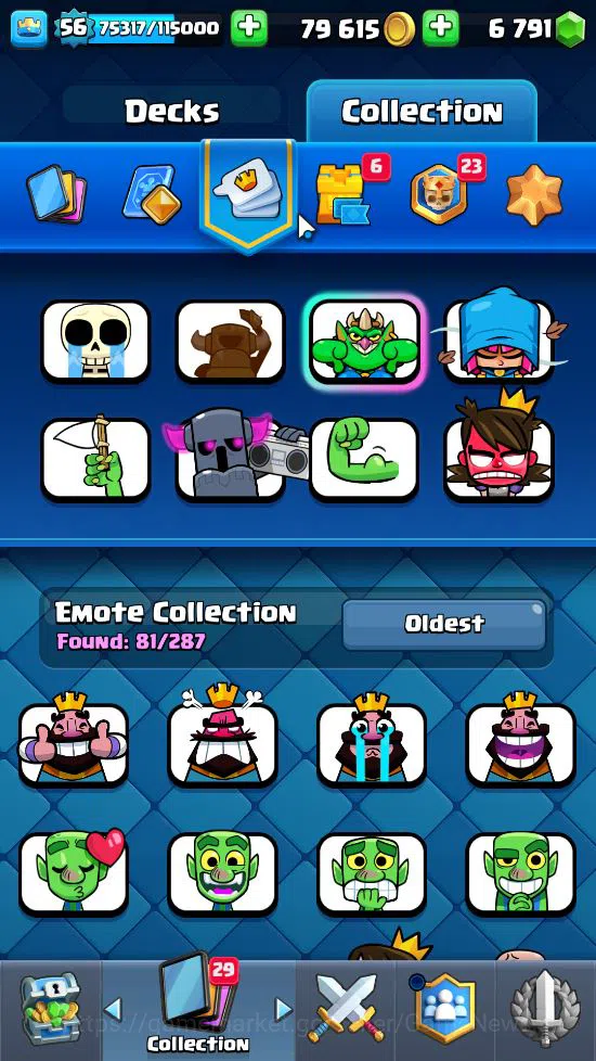 Clash Royale Accounts Lv 56|Trophy 9591|KTL 15|Limited Skin|Card 121|3 H image 8