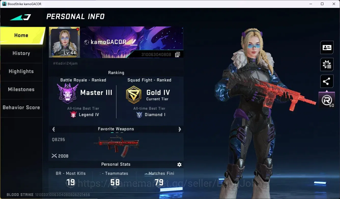 Blood Strike Accounts ASIA|1 Ultra Scar-Molten Core|12 Legendary Gun|Str image 1