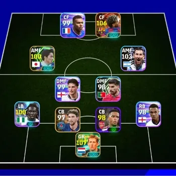 eFootball Accounts Others Mobile|PW 2996|BigT  LamineYaman|Epic VanDerSar,Shinji|SHWT Calvin Bassey,Messi|Coach