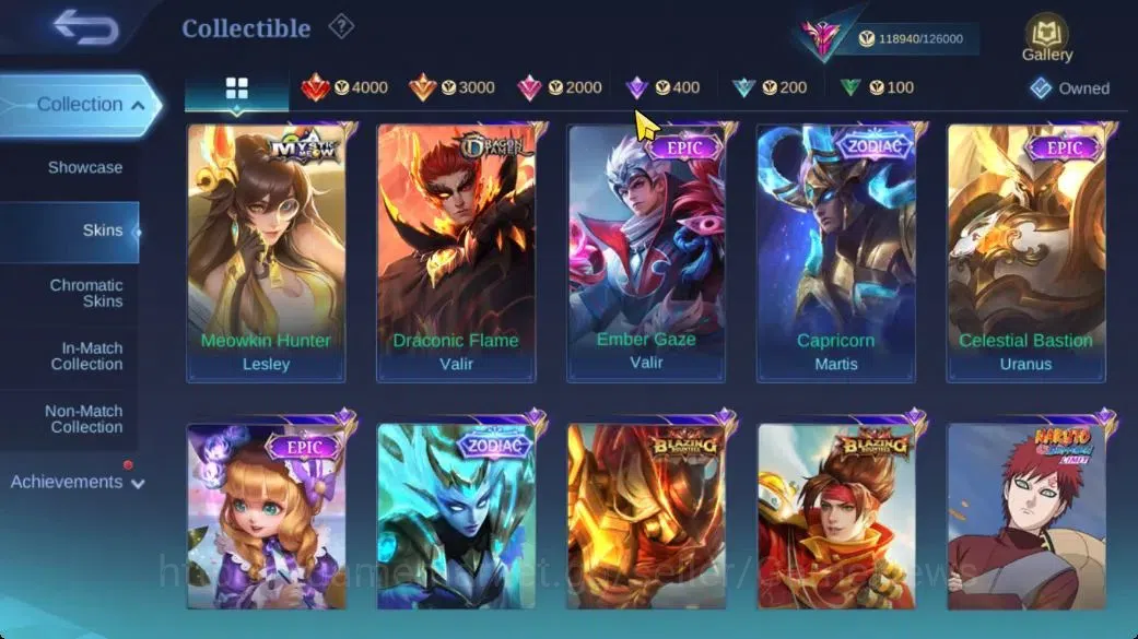 Mobile Legends: Bang Bang Accounts Hero 133|Skin 408|High Glory 71|Legend Lunox,Narut image 11