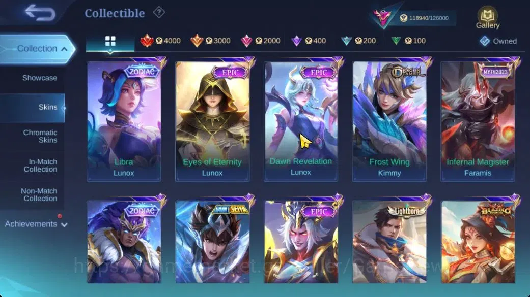 Mobile Legends: Bang Bang Accounts Hero 133|Skin 408|High Glory 71|Legend Lunox,Narut image 12