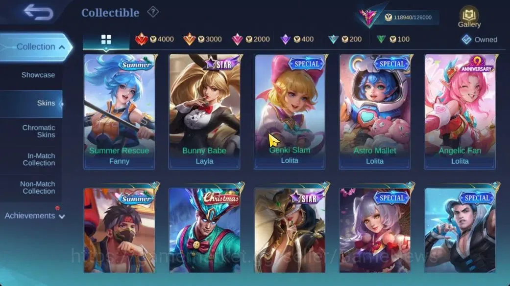 Mobile Legends: Bang Bang Accounts Hero 133|Skin 408|High Glory 71|Legend Lunox,Narut image 15