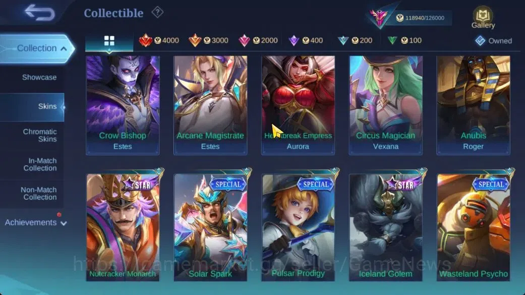 Mobile Legends: Bang Bang Accounts Hero 133|Skin 408|High Glory 71|Legend Lunox,Narut image 17