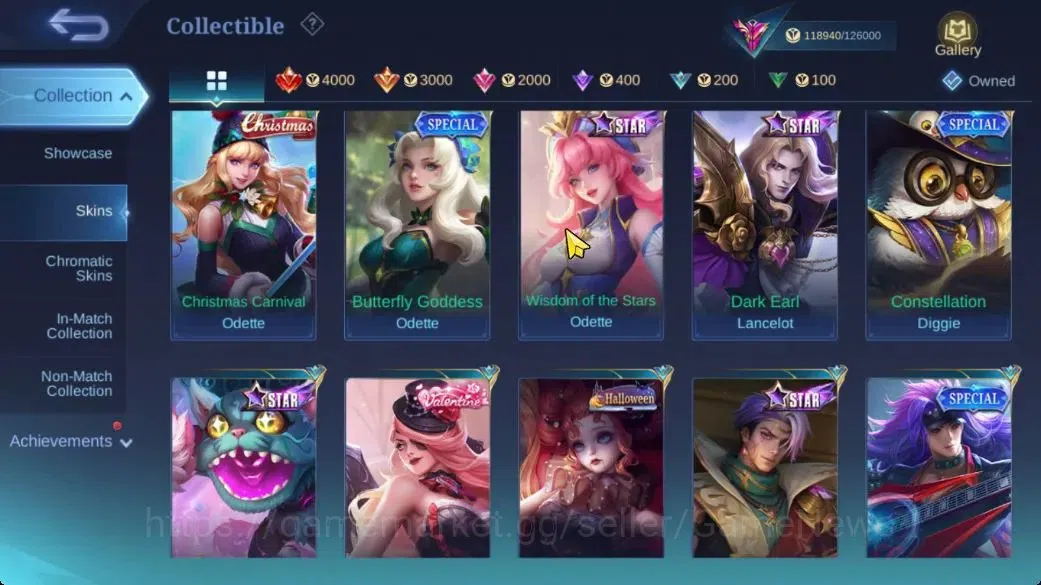 Mobile Legends: Bang Bang Accounts Hero 133|Skin 408|High Glory 71|Legend Lunox,Narut image 18