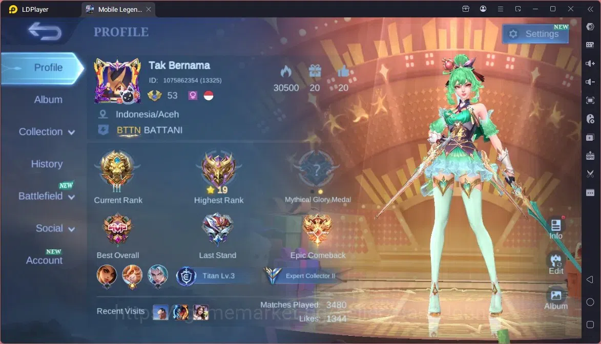 Mobile Legends: Bang Bang Accounts Collector Global |Hero 82|Skin 178|Expert|Valentine Claude|M7 Granger|Sparkle Melissa|9th 1