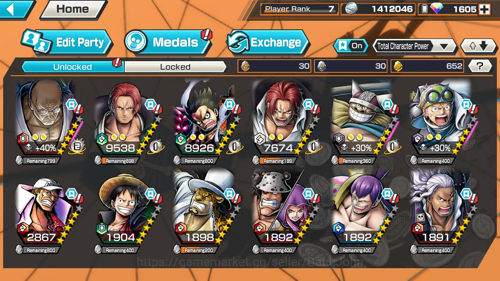 One Piece Bounty Rush Accounts Global | 3EX | 1.6k RD | The5elder Nusjuro, Film r image 4