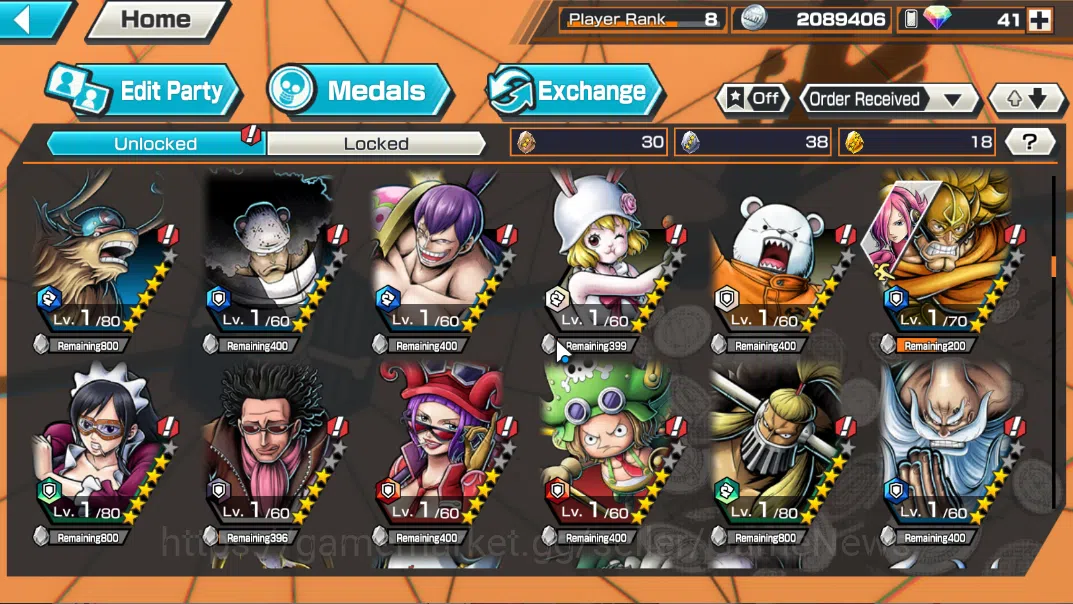 One Piece Bounty Rush Accounts Global|5 EX |MWD Monkey D.Luffy,WI Trafalgar Law,B image 7