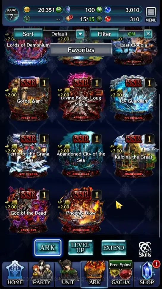 Last Cloudia Accounts Endgame GLOBAL | Rank 7 | Top Tier Unit [DL Judecca-Samekh,Goddess Lilaha,AoG Labyreth,KoG Mauna] | 1 7