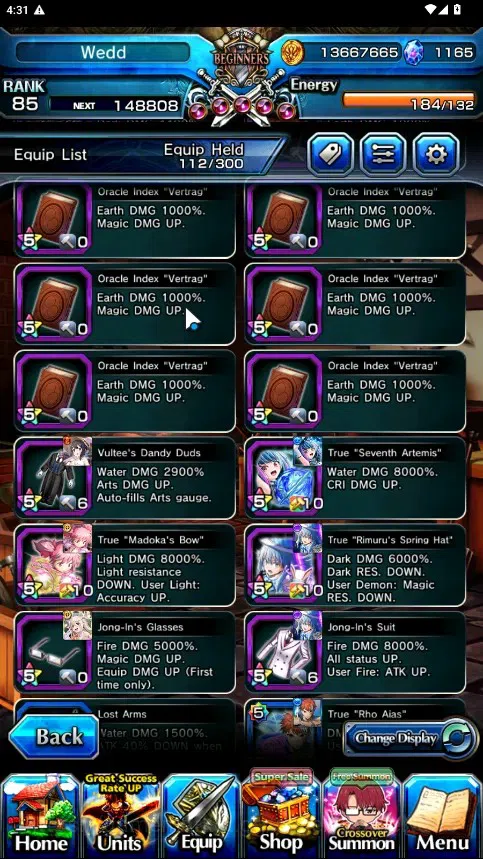 Grand Summoners Accounts Global|Rank 85|1165 cc|17 Ascend 8 TW|(Houka,S Miy image 11