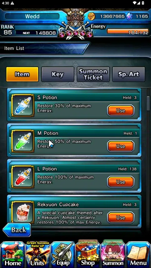 Grand Summoners Accounts Global|Rank 85|1165 cc|17 Ascend 8 TW|(Houka,S Miy image 2
