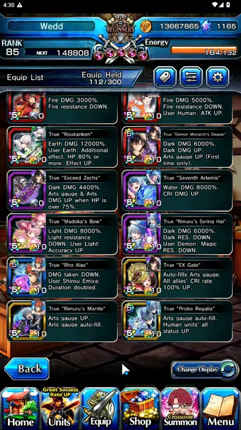 Grand Summoners Accounts Global|Rank 85|1165 cc|17 Ascend 8 TW|(Houka,S Miy image 6
