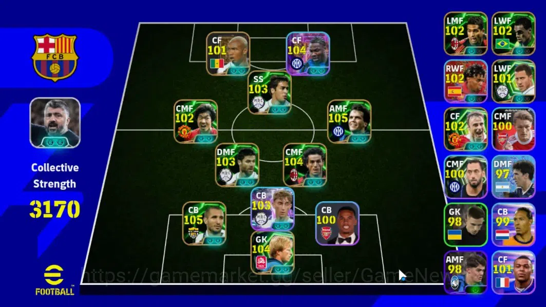 eFootball Accounts Android|Epic Lothar Matthaus,Giorgio Chiellini,Xab image 1
