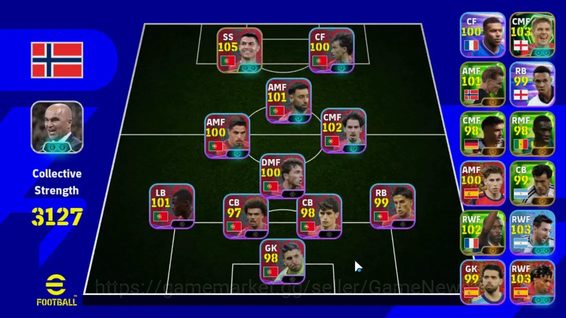 eFootball Accounts Legends & Iconic Players Android|Team Pack Portugal'26|Epic Cristiano Ronaldo,Steven Gerrard,Andriy 1