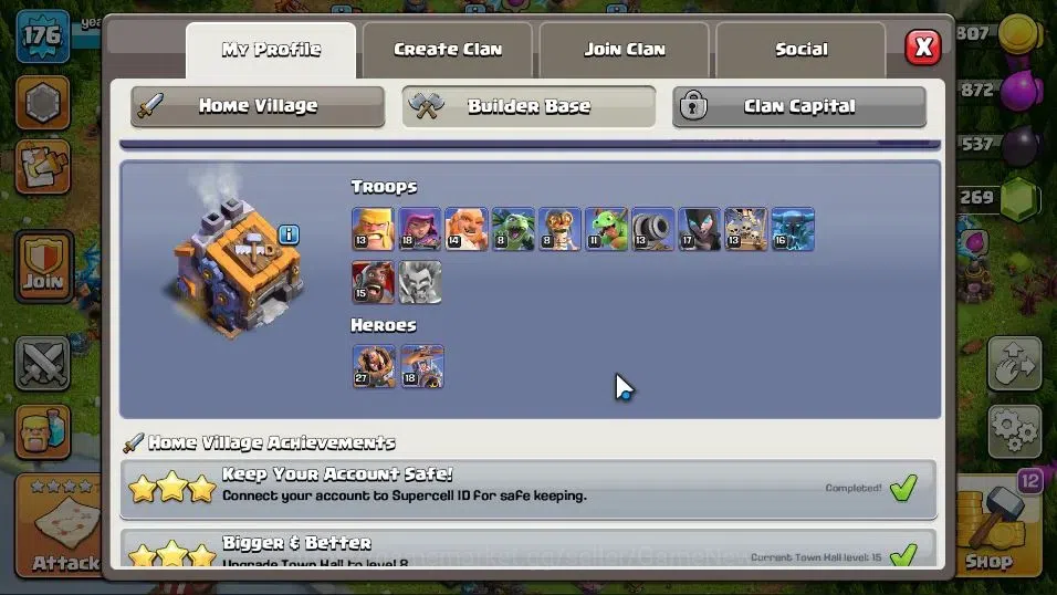 Clash of Clans Accounts TH 15-BH 9|LV 176|HH 9|Limited Skin|BK 74,AQ 75,GW image 5