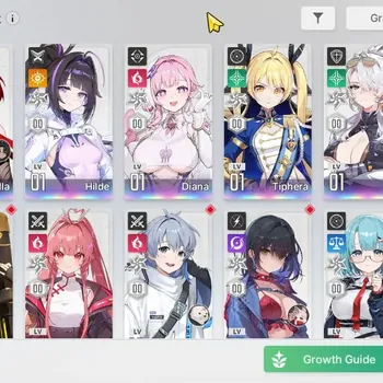 Chaos Zero Nightmare Accounts ASIA|Lv 55|8 SSR|1 Limit [Arabella E2+Hilde] Yuki E1,Veronica
