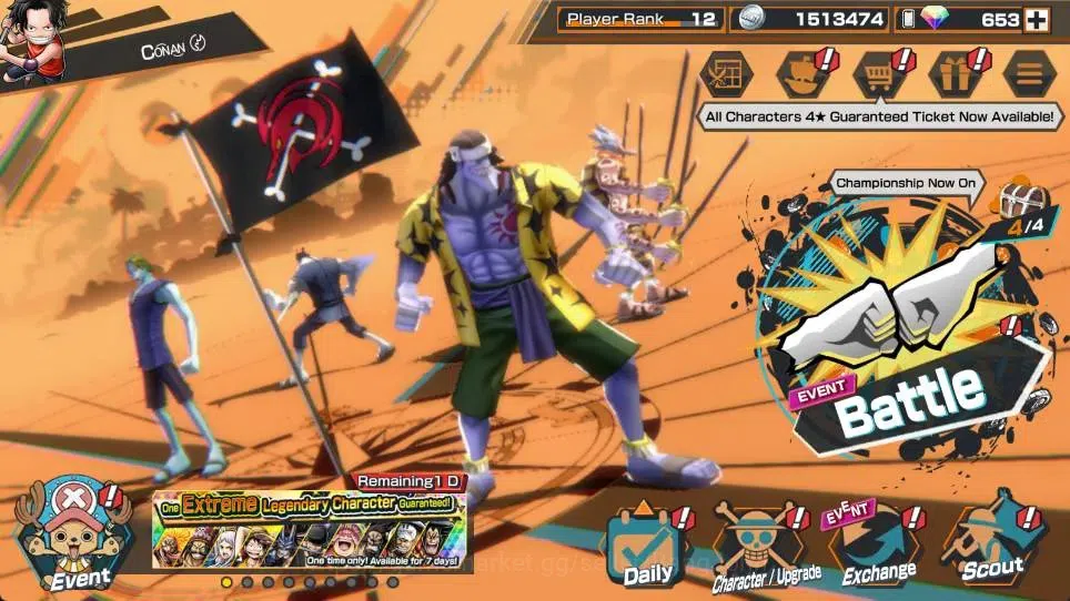One Piece Bounty Rush Accounts Global | EX 3 | PR 12 | Zoro & Sanji Max, Gol D. R image 13