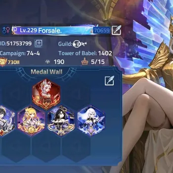Mobile Legends: Adventure Accounts Global|Lv.229|730m Power|Camp 74-4|Vip 10|298 Hero|5 Nexus|47 Awaken|7 UR|4 Epic