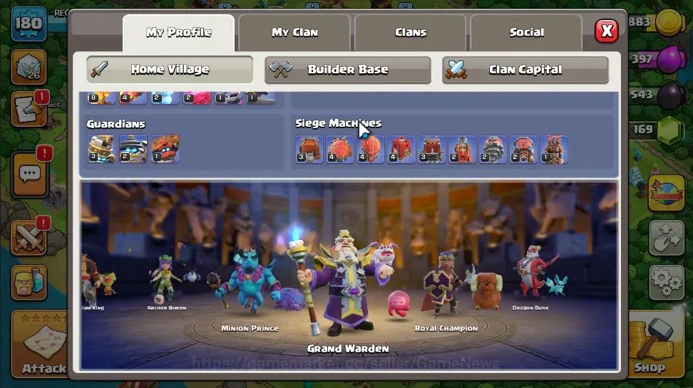 Clash of Clans Accounts LV 180|TH 18|HH 10|Limited Skin|BK 53,AQ 53,MP 45, image 4