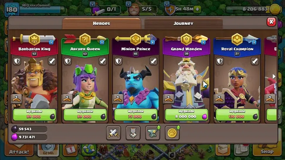Clash of Clans Accounts LV 180|TH 18|HH 10|Limited Skin|BK 53,AQ 53,MP 45, image 8