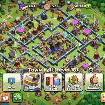 Clash of Clans High-End LV 180|TH 18|HH 10|Limited Skin|BK 53,AQ 53,MP 45, image 1