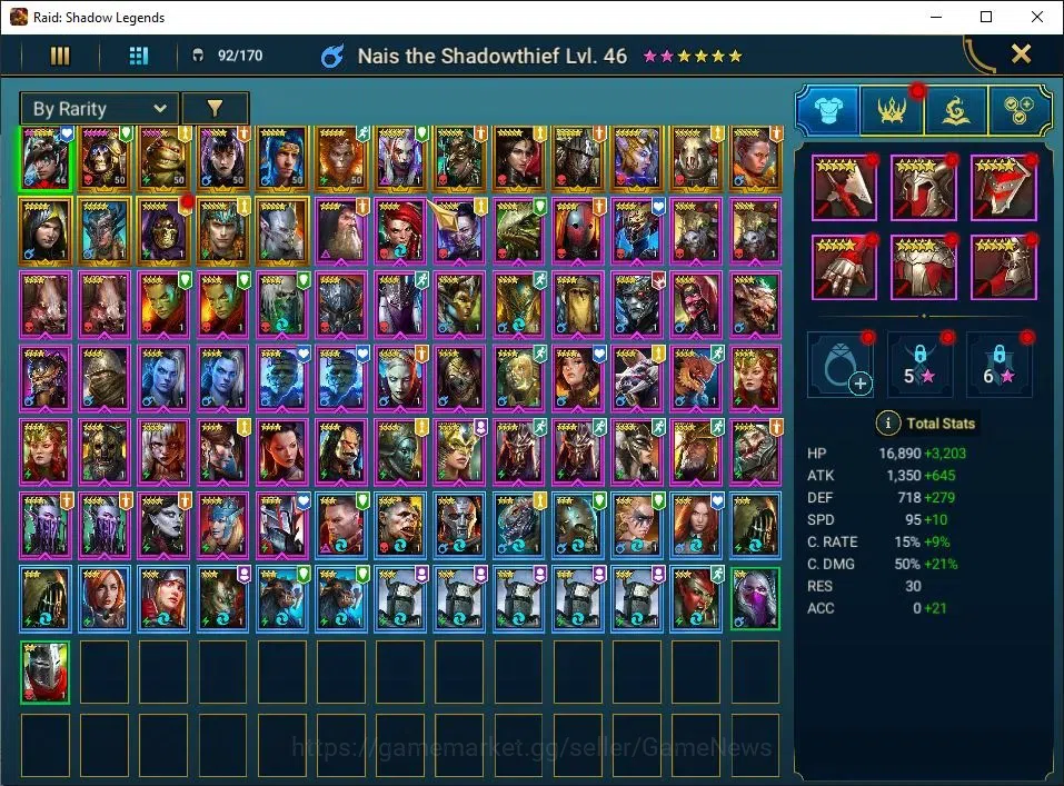 Raid: Shadow Legends Accounts Lv13 294K Power|1 Mythic(Siegfrund)|17 Legend(Ninj image 3