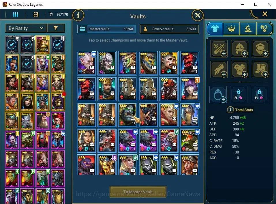 Raid: Shadow Legends Accounts Lv13 294K Power|1 Mythic(Siegfrund)|17 Legend(Ninj image 7
