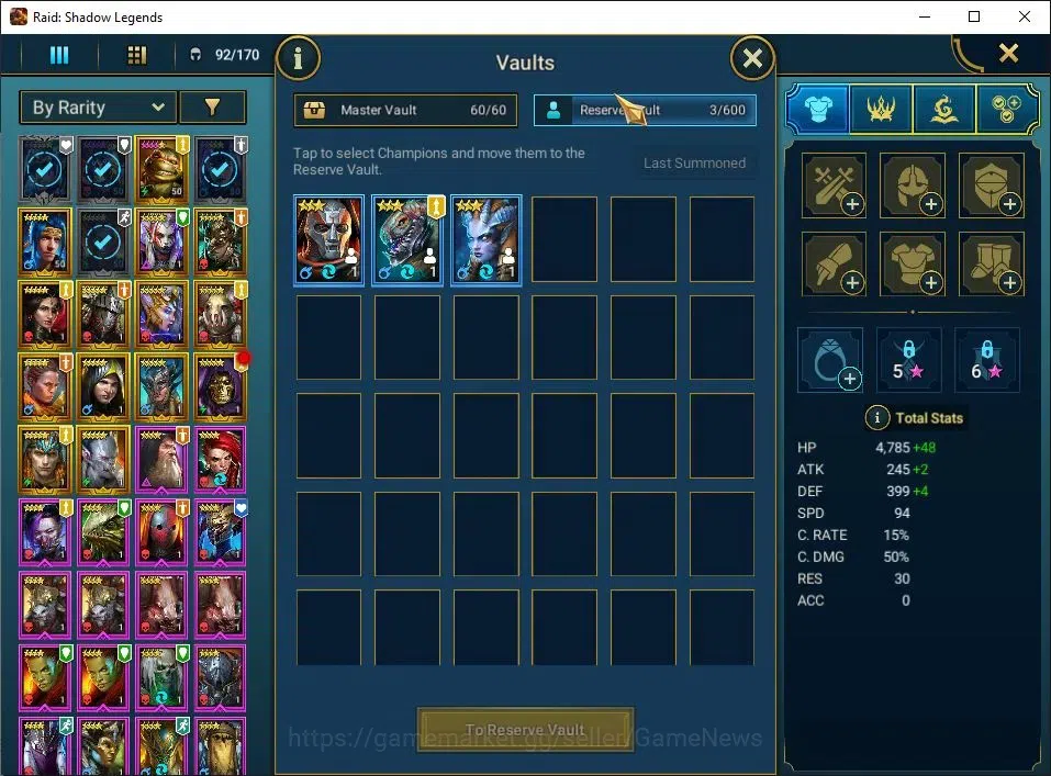 Raid: Shadow Legends Accounts Lv13 294K Power|1 Mythic(Siegfrund)|17 Legend(Ninj image 8