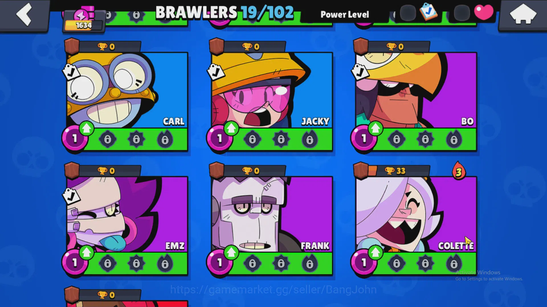 Brawl Stars Accounts 1634 Thropy|19 Brawler-2 Max Lv(Edgar, Shelly)|4 E image 4