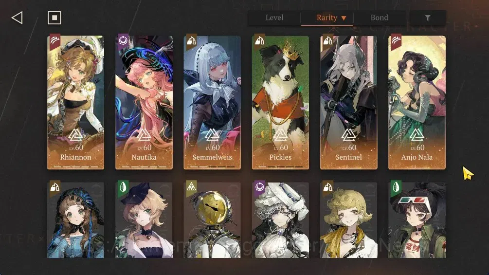 Reverse: 1999 Accounts Midgame GLOBAL|Lv 56|12 (*6 Crew) 3 Limit|Rhiannon P5,Nautika P5,Anjo Nala + Psy|Semmelweis 1