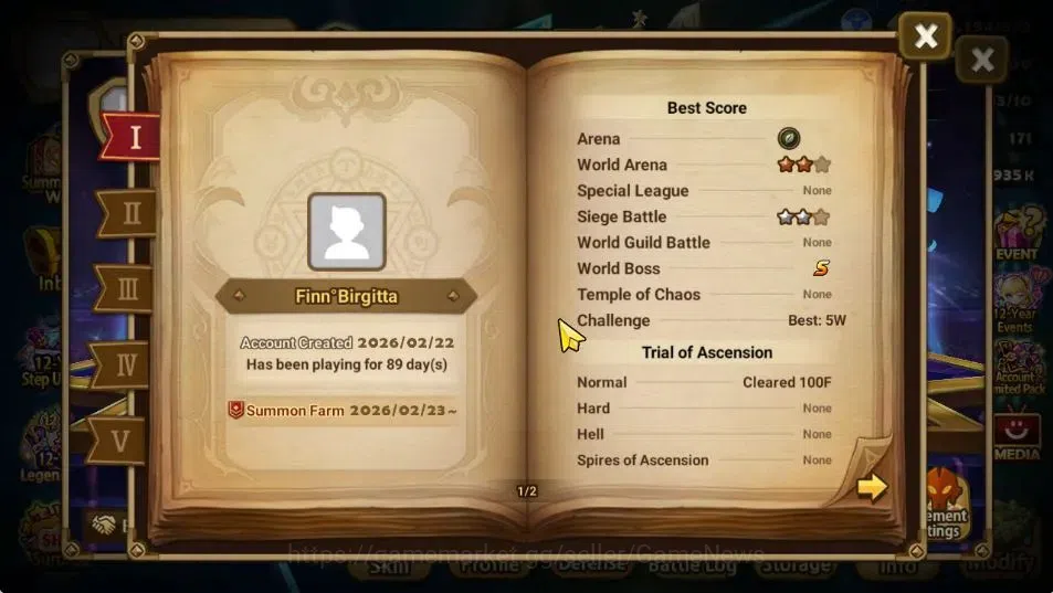 Summoners War: Sky Arena Accounts End-Game GLOBAL Lv 66|1 LD[Birgitta]|15 Total NB5[Savannah,Oliver,Riley,Etc]+46 3