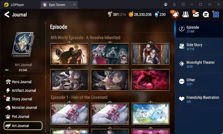 Epic Seven Accounts Global Unverif | 2ML | Sigret | Muwi | Fenne | Vli image 17