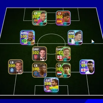 eFootball Accounts High-End Android|Power 3089|Show Time Neymar Jr,David Raya,I Maza|Epic Steven