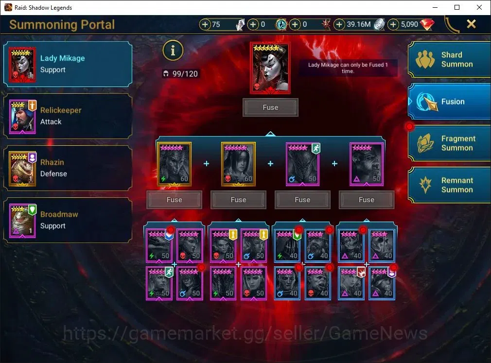 Raid: Shadow Legends Accounts Lv 18|619K Power|17 Legend(Artak,Ninja,Rathalos,Wu image 16