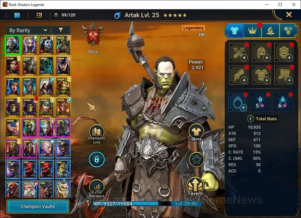 Raid: Shadow Legends Accounts Lv 18|619K Power|17 Legend(Artak,Ninja,Rathalos,Wu image 3