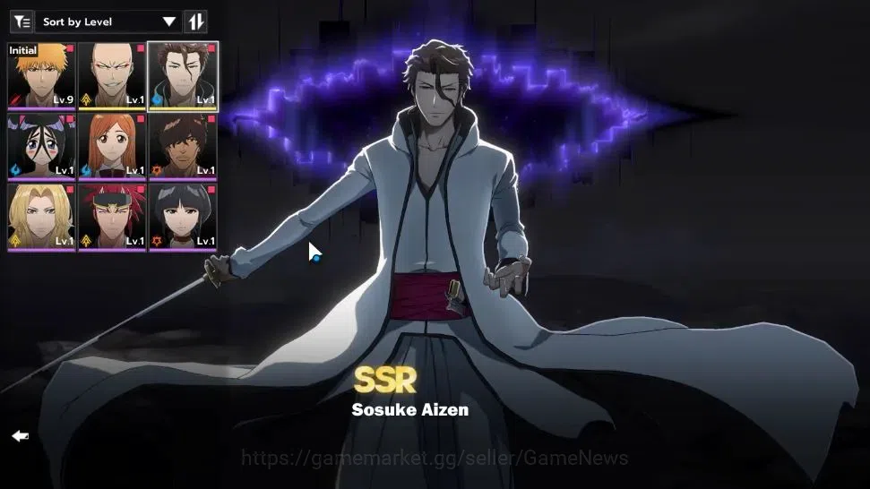 BLEACH: Soul Resonance Accounts A PLUS EU |Fresh Starter LV 3|2 SSR Sosuke Aizen + image 1