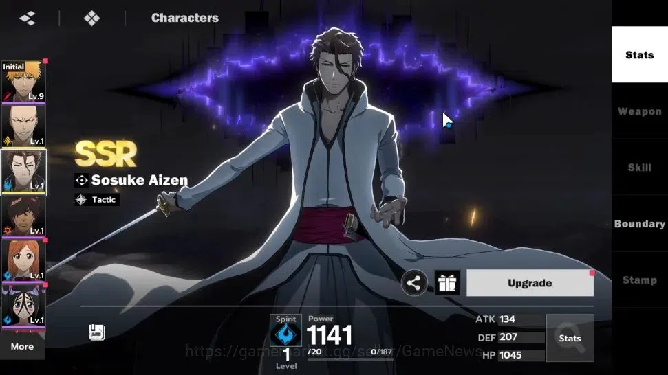 BLEACH: Soul Resonance Accounts A PLUS EU |Fresh Starter LV 3|2 SSR Sosuke Aizen + image 2