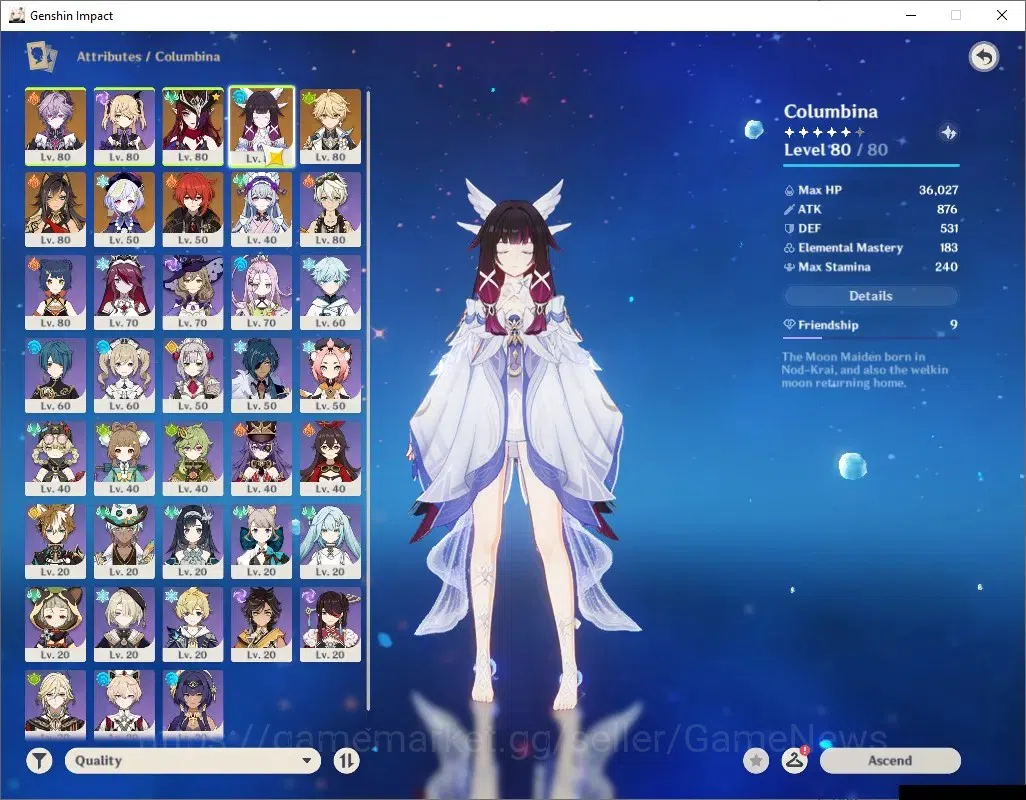 Genshin Impact Accounts ASIA|AR 46|3Limited+4(*5Standard)+1(*5Wep)|Durin,C image 5
