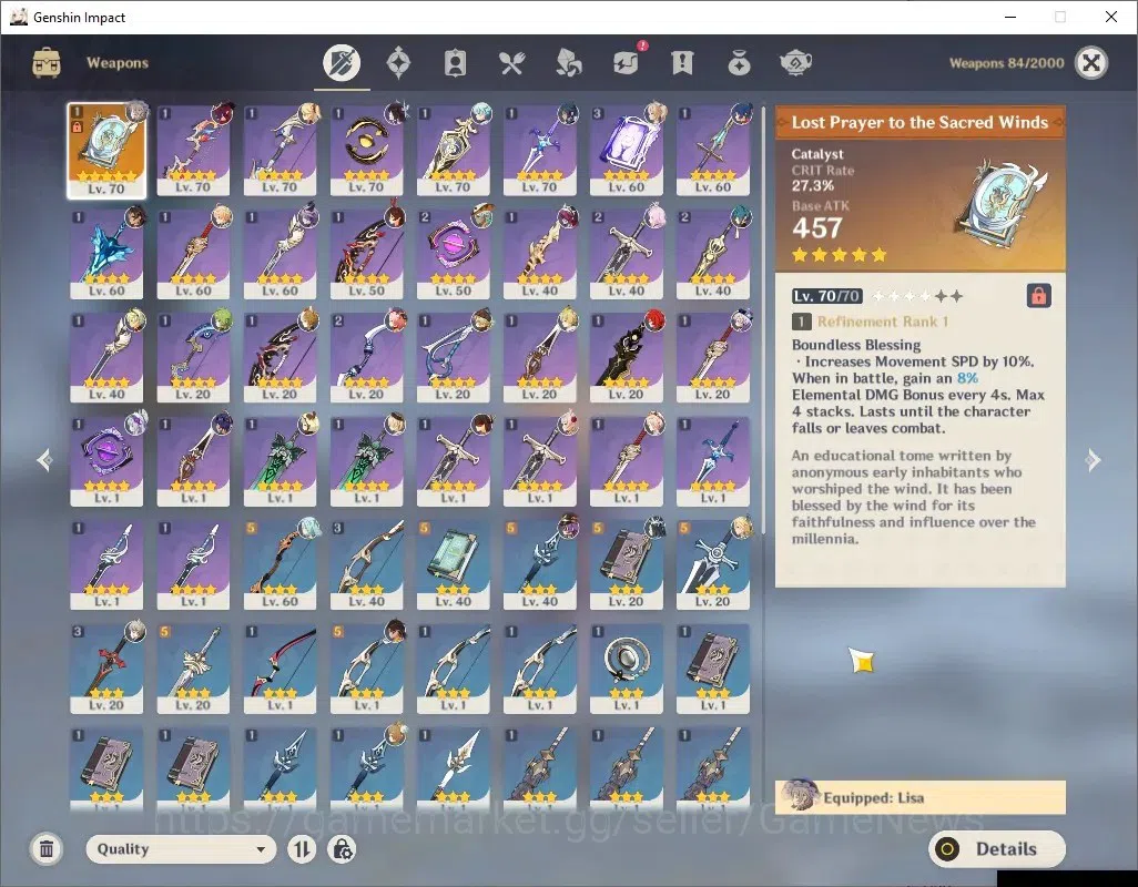 Genshin Impact Accounts ASIA|AR 46|3Limited+4(*5Standard)+1(*5Wep)|Durin,C image 8