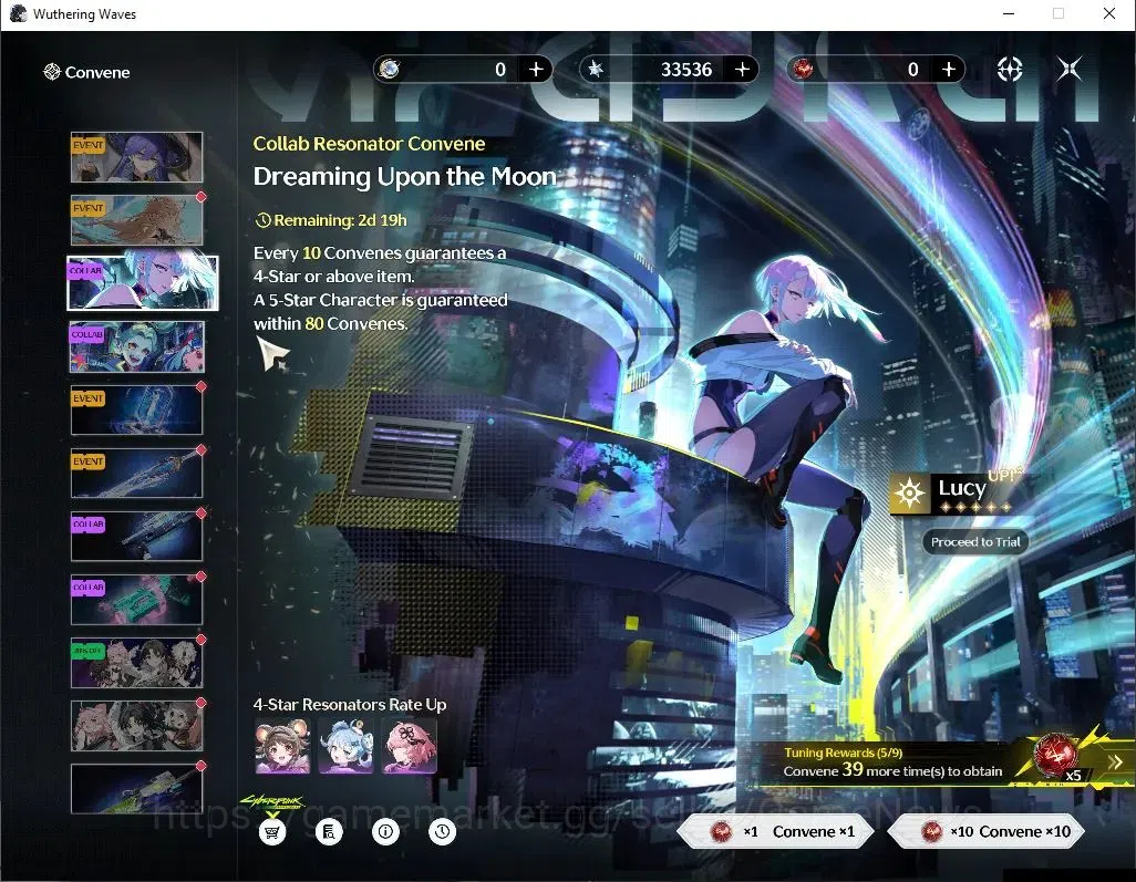 Wuthering Waves Accounts Others NA |UL 49|33K Astrite|4 Limited|(Lucy RC 1, Cartethyia, Lucilla, Rebecca)+Signature|DB Lv 11