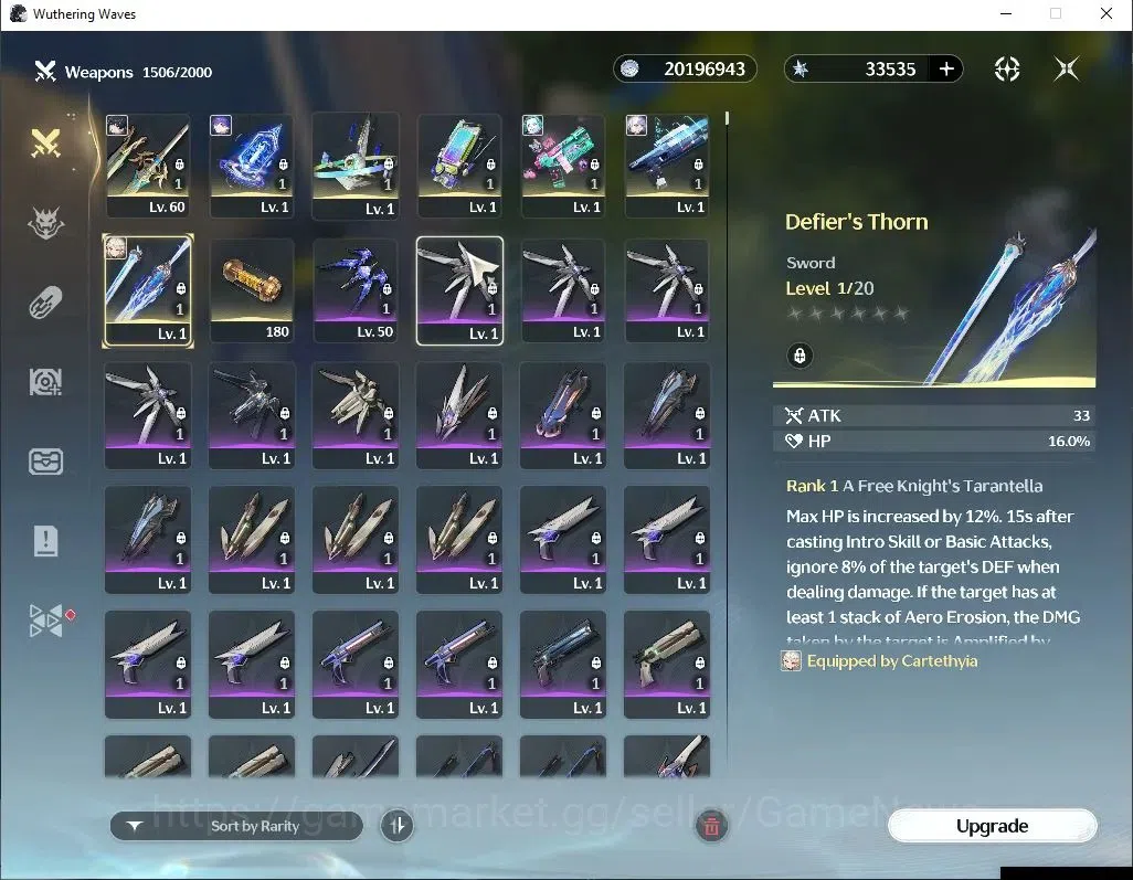 Wuthering Waves Accounts Others NA |UL 49|33K Astrite|4 Limited|(Lucy RC 1, Cartethyia, Lucilla, Rebecca)+Signature|DB Lv 4