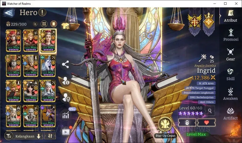 Watcher of Realms Accounts GLOBAL 60x|Lv 94|11M PWR|12 Lord[Lady Alex,IngridA image 8