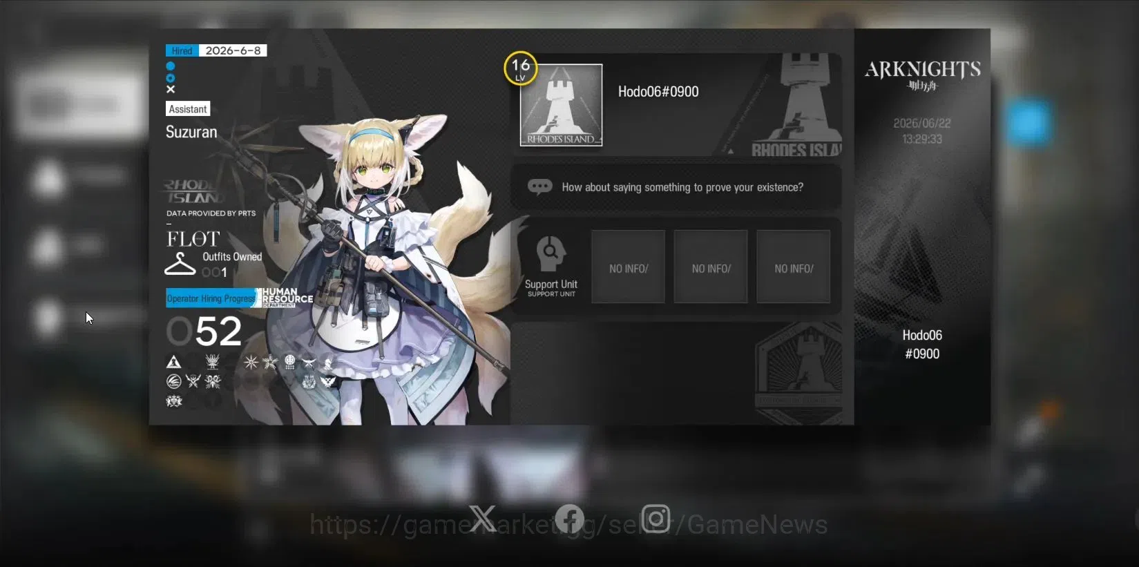 Arknights Accounts Lvl 16 |52 OP + 1 Skin| 67 Originium | 3 OP 6 Star image 2