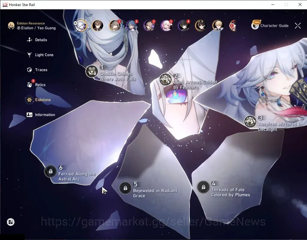 Honkai Star Rail Accounts ASIA|TL 50|2 Limited|Yao Guang E3 + Signature, Dan image 5