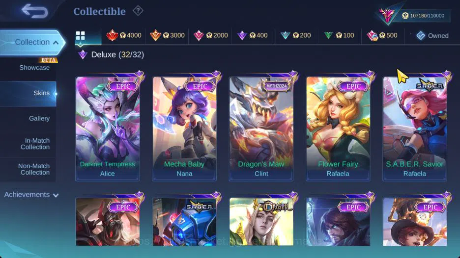 Mobile Legends: Bang Bang Accounts Hero 130|Skin 290|High Immo 105|Legend Lunox,KOF K image 10