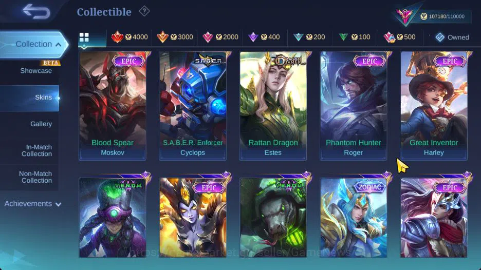 Mobile Legends: Bang Bang Accounts Hero 130|Skin 290|High Immo 105|Legend Lunox,KOF K image 11