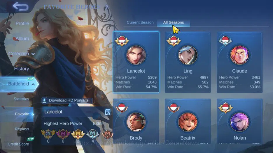 Mobile Legends: Bang Bang Accounts Hero 130|Skin 290|High Immo 105|Legend Lunox,KOF K image 5