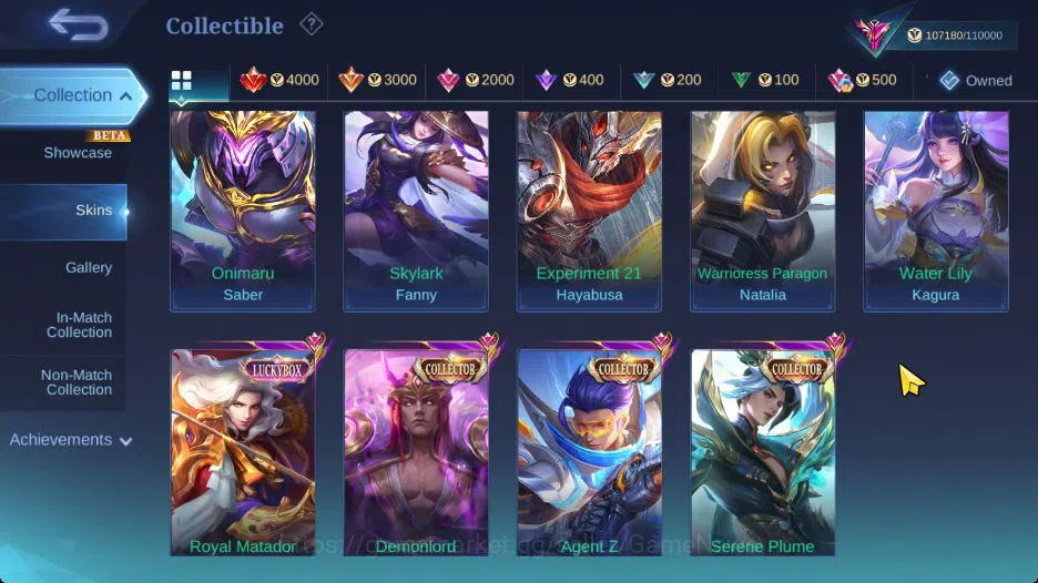 Mobile Legends: Bang Bang Accounts Hero 130|Skin 290|High Immo 105|Legend Lunox,KOF K image 9