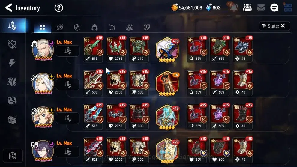Epic Seven Accounts Mid-Tier ASIA UnVerif|New Era|12 ML(LOTScales,RueleLight,NM Luna,Etc)+Setsuka,Ivana,Rinak,etc|Poh 15